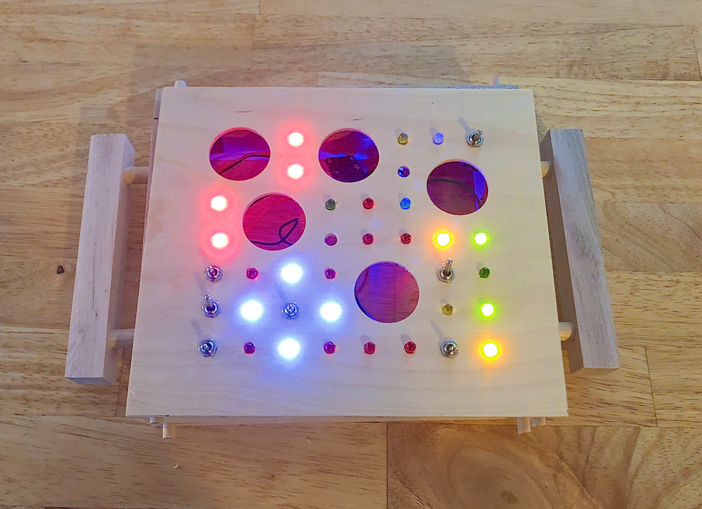Testing the LEDs before adding buttons
